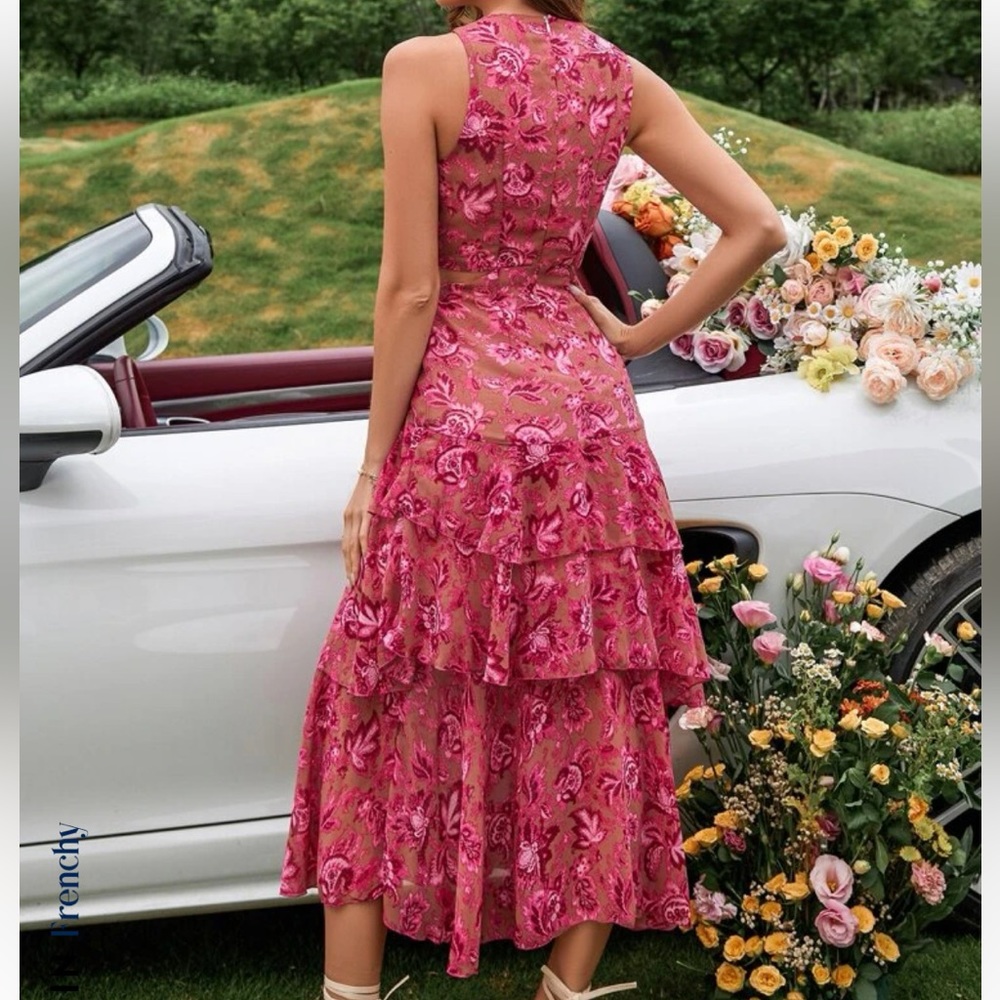 Floral pink dress - Picture 2 of 2